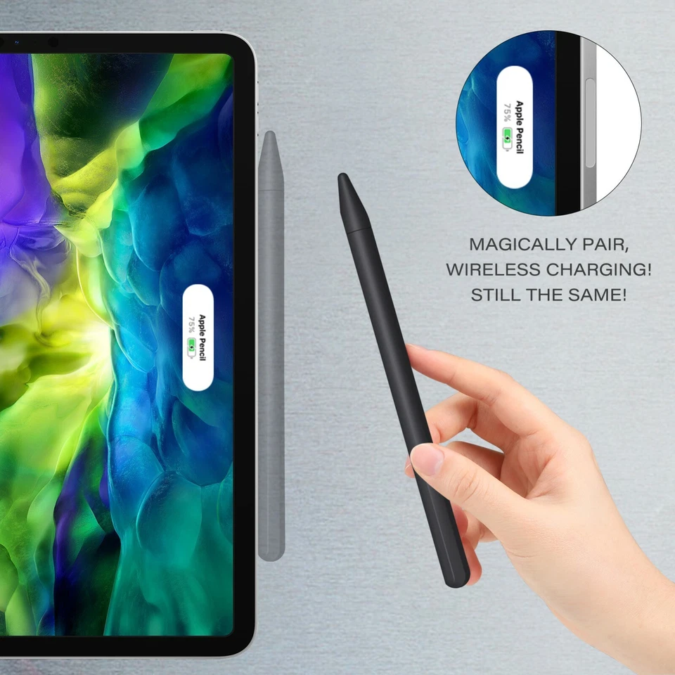 Silicone Sleeve for Apple Pencil 2nd Gen Pen Skin Case Cover with 2 Nib Covers - Image 4 of 4