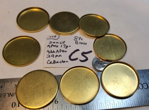 vtg Round Brass Rhinestone Flat Back Settings w/ Lip Some Miriam Haskell Lot 314 - Picture 54 of 60