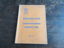 Zündapp Elastic 250 Motorrad  1954 OEM Ersatzteil-liste Ersatzteilkatalog