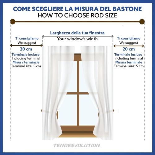 Bastone Tenda Legno ø35mm Naturale Noce Ciliegio Bianco Olmo Varie Misure - Foto 7 di 19