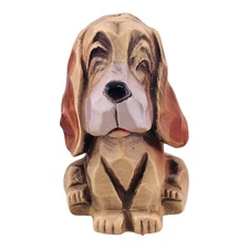 Vintage Plastic Bassett Hound Dog 5.5" Coin Bank