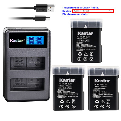 Kastar Battery LCD2 Charger for Nikon EN-EL14 Battery & Nikon Df DSLR Camera