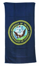 US Navy Emblem Logo Beach Towel 30 x 60 (Cotton Twill)