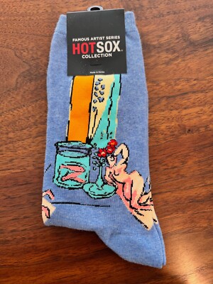 WOMEN'S HOT SOX MATISSE'S GOLDFISH AND SCULPTURE Crew Socks Shoe Size 4-11