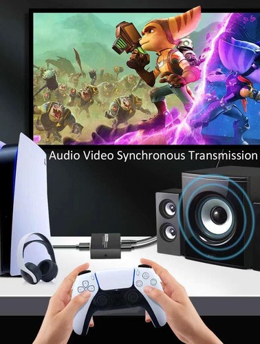 HDMI Audio Extractor, 4K HDMI to HDMI Splitter 3.5mm AUX Audio 1080P ...