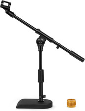 Innogear Adjustable Desk Microphone Stand, Weighted Base with Soft Grip Twist Cl