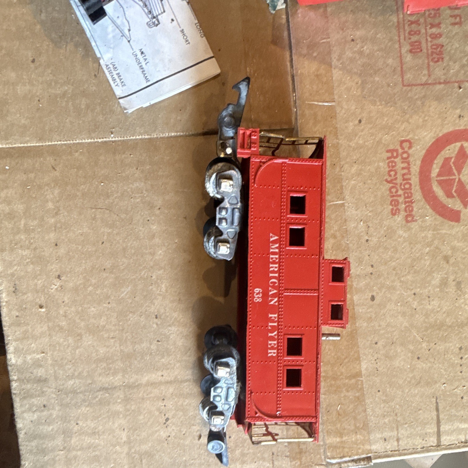 American Flyer O Gauge Red Caboose Corporate Roadname American Flyer MPN 638