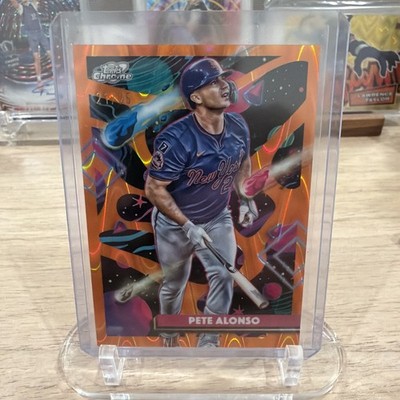 2025 Topps Cosmic Chrome Pete Alonso #151 Orange Galactic Refractor 21/25 Mets