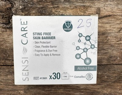 Box Of 25 Sensi Care Sting Free Skin Barrier 413501 Exp 2024 Open Box