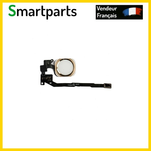 Bouton Home Complet Avec Nappe Pour IPhone 5S – Blanc – Pièce De Rechange – Neuf Sous Emballage