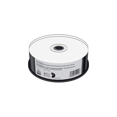 MediaRange MediaRange CD-R imprimable, surface noire, 52x, 25 pièces en cak (CD)