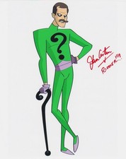 JOHN ASTIN signed BATMAN 8x10 w/ coa FANTASTIC CARICATURE W/ QUESTION MARK CANE