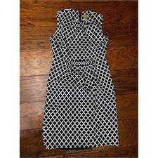 Tory Burch Geometric Midi sleeveless silk Sheath Dress