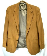 Norm Thompson Men's Sports Coat 41 Regular Brown Faux Suede Washable Western