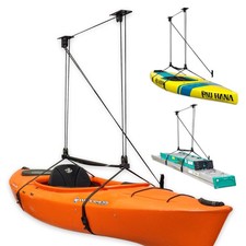 Kayak and Canoe Ceiling Hoist   Overhead Garage Storage Rack for Kayaks, Cano...