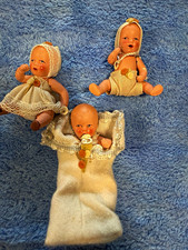 Antique Hertwig “Candy Baby” German Bisque Dolls set of 3