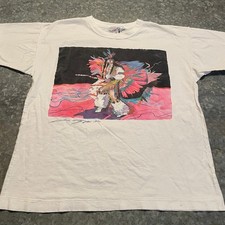 Vintage Native American Indian Chief Artwear Shirt Medium Single Stitch 90s 1990