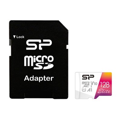 128GB Silicon Power Elite microSDXC CL10 UHS-1 100MB/sec Speicherkarte + Adapter