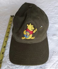 Winnie the Pooh Disney Dad Mom Teen Cap Baseball Hat Olive Green Embroidered