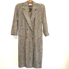 Vintage Forecaster of Boston Long Wool Tweed Coat Women's 5/6 Lined Pocket USA