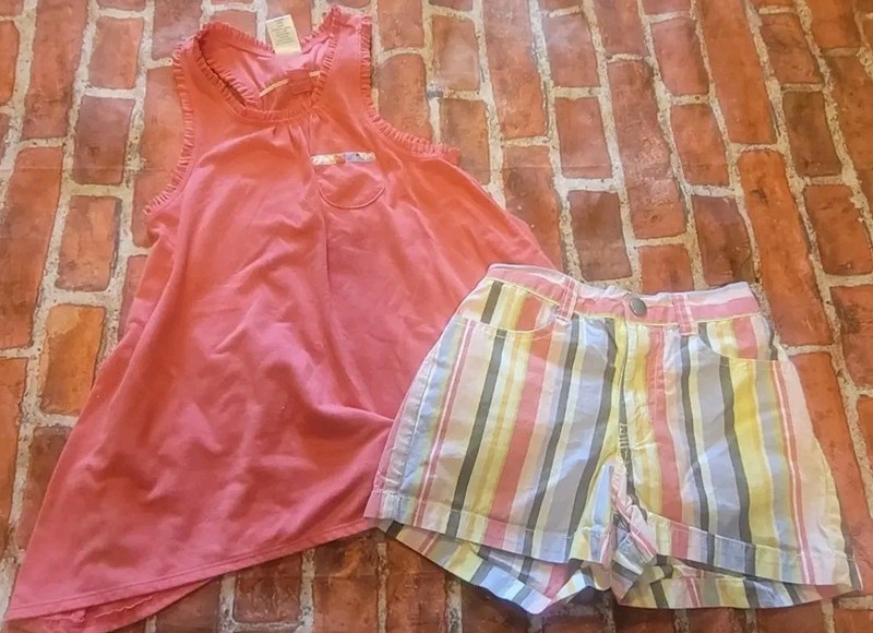 Gymboree /outlet Glamour Safari Set Shirt 8 Shorts 7 Summer Outfit