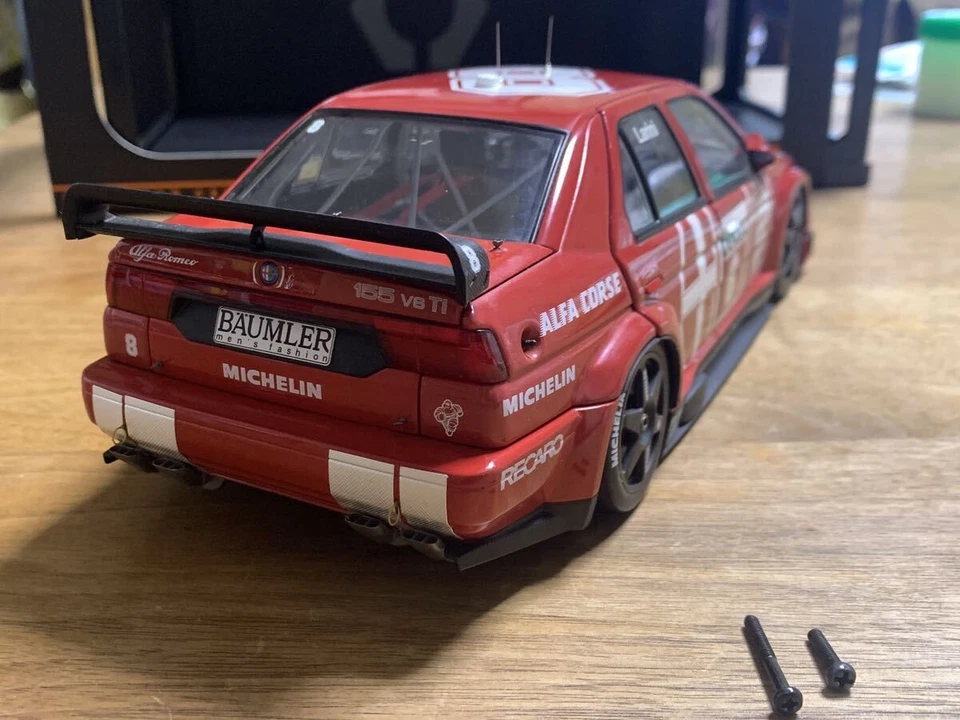 Excellent hpi-racing 1/18 Alfa Romeo 155V6 TI #8 1993 DTM Diecast Car Rare - Image 3 of 4