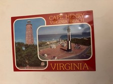 Virginia Tidewater Highlights - New Cape Henry Lighthouse Postcard Unposted
