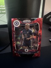 Thiago Silva 2021-22 Panini Prizm Premier League RED CRACKED ICE PRIZM Card #244