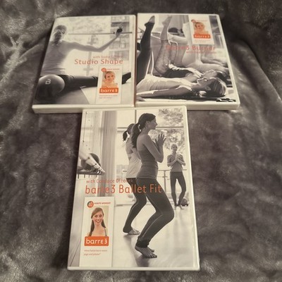 Lot of 3 Barre3 Exercise DVDs Ballet Fit Studio Shape Burner Fitness NEW