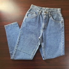 Vintage 80s Lee Riders Jeans Womens Size 7 Med High Rise Tapered Mom USA Made