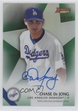 2015 Bowman's Best of Green Refractor 74/99 Chase De Jong #B15-CD Auto 0s3