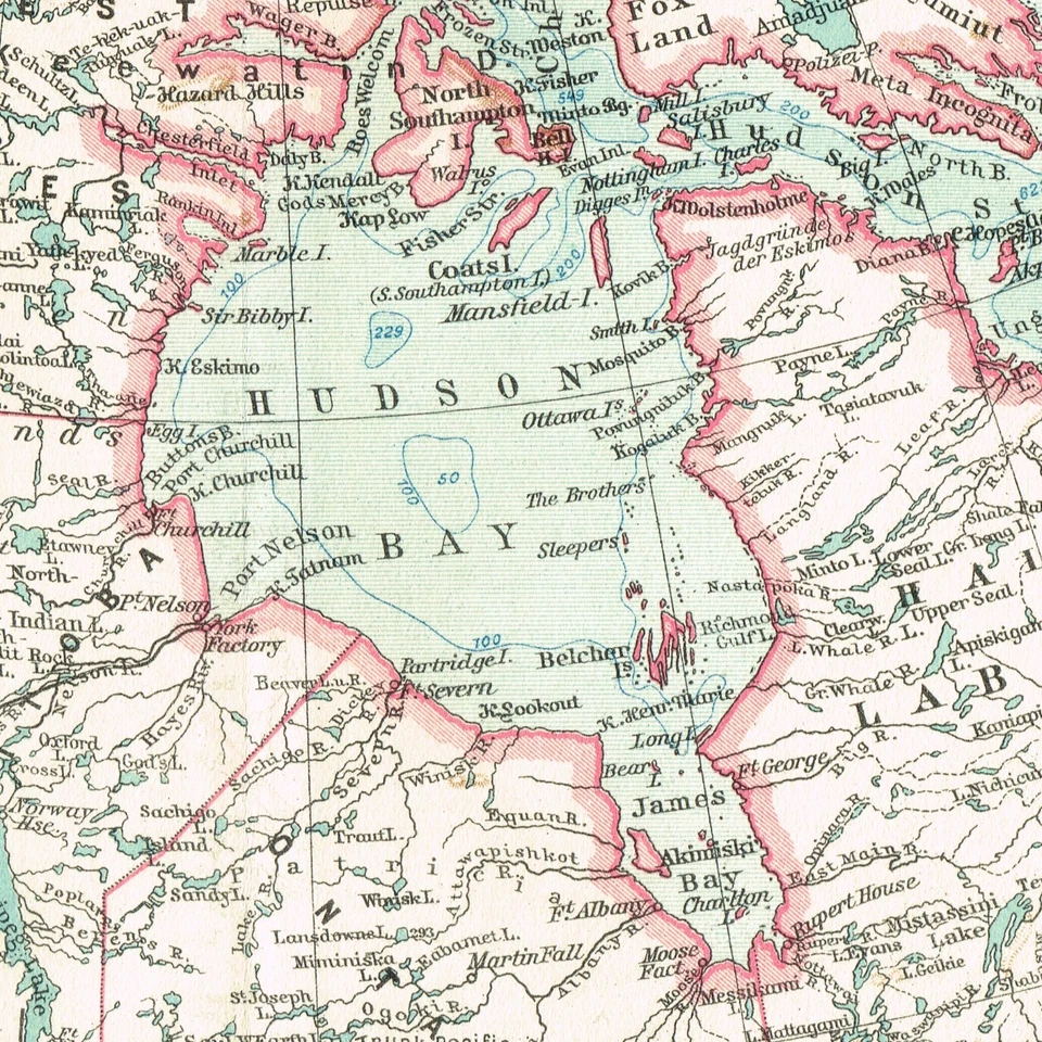 Terranova Labrador Nueva Escocia Quebec CANADÁ ANTIGUO 1928 Mapa Original Foto 4 de 4