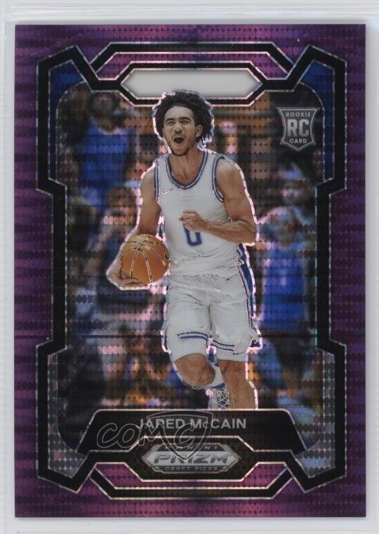 2024 Panini Prizm Draft Picks Purple Pulsar /55 Jared McCain #35 Rookie RC 0o5