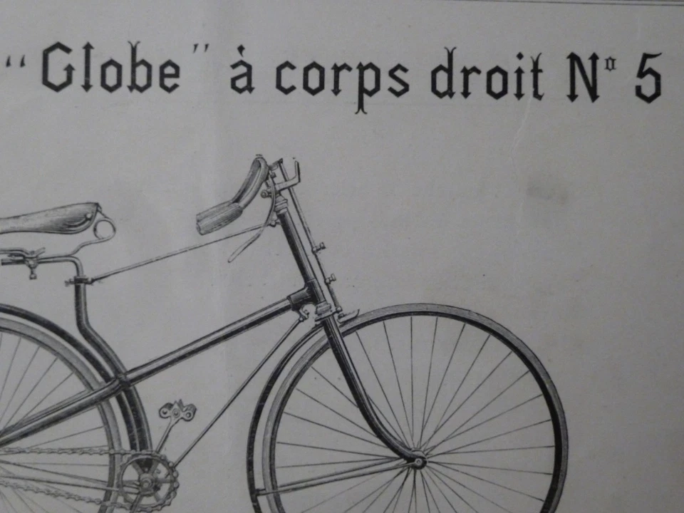 ancien vélo catalogue LE GLOBE 1893 bici epoca antiquebicycle oldtimer Fahrrad - Photo 4/4