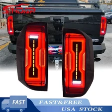 SINDAR Tail Lights For 2014-2021 Toyota Tundra LED Brake Lamps Black Smoke Pair