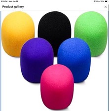 Microphone Cover Colorful Foam Mic Cover Washable Microphone 6 Color 