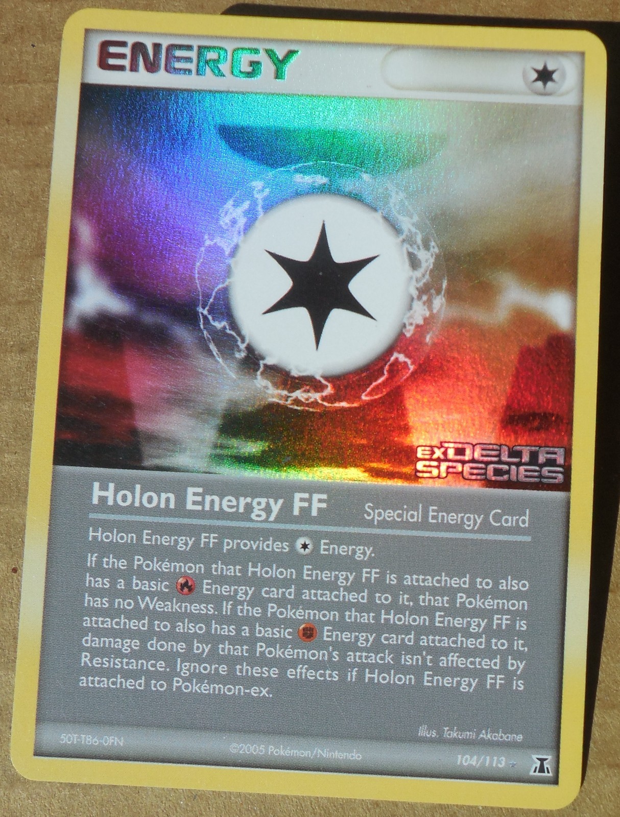 Holon Energy FF  104/113 Rare Reverse-Holo "Stamped" Delta Species Pokemon  NM