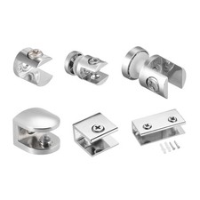 2/4/10pcs Glass Shelf Brackets - Adjustable Zinc Alloy Clamp Clip Holder