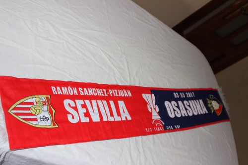 BUFANDA SCARF SCARF OFFIZIELL AS ROME SEVILLA ULTRAS SCHAL ECHARPE MATCH WORN