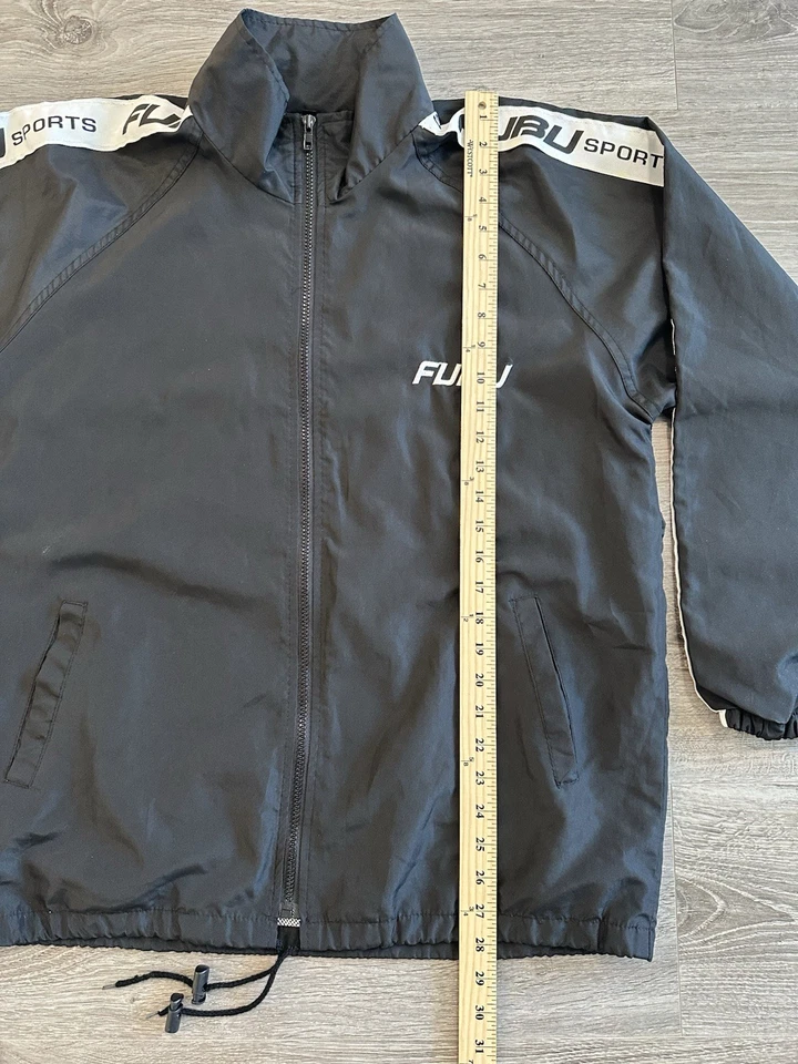 Chaqueta cortavientos vintage Y2K FUBU cremallera para hombre grande años 2000’s Foto 4 de 4