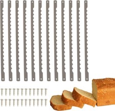 12 Pcs Bread Bow Knife Stainless Steel Replacement Blades, Serrated Bread Blade