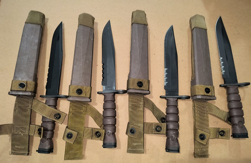 Vintage OKC-3S Combat Knife Bayont Genuine USMC + Scabbard Ontario Knife Co USA