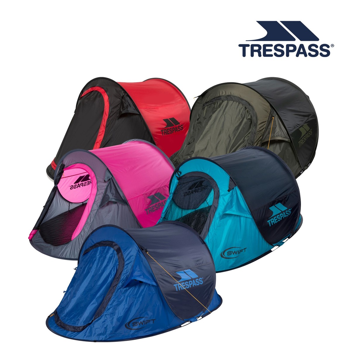 Trespass Man Pop Up Tent Waterproof For Camping Hiking Festival