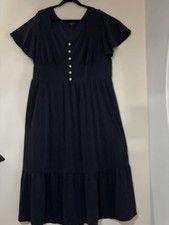 Lane Bryant Women’s Navy And Eyelet Lined Dress.  Sz 22/24