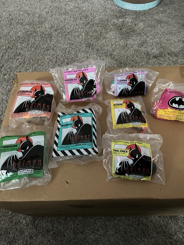 1993 McDonald's BATMAN Animated Series Happy Meal Toys Complete Set of 8