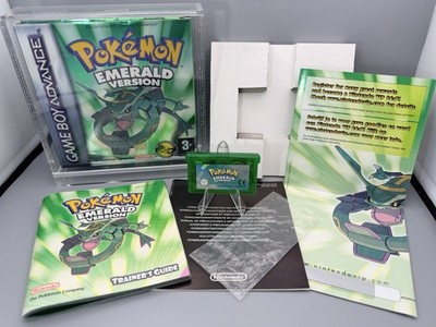 Near Mint mit Acryl Case komplett CIB Original Pokemon Smaragd Gameboy Advance