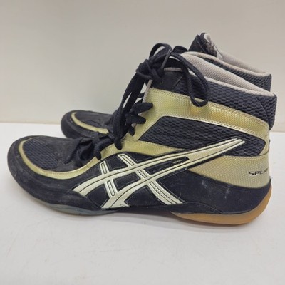 Asics Split Second JY802 Wrestling Shoes Mens Size 13 Black Gold