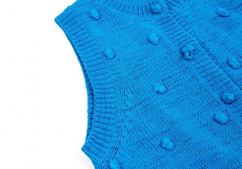 PLEATS PLEASE Bonbon Button Knit Vest Size 3(K-110738) - Picture 5 of 12