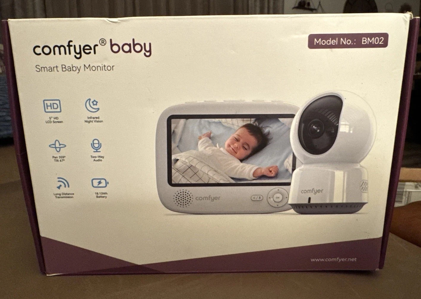 Comfyer Baby Monitor with 1 Camera - 5” HD Baby Monitor - BM02 - New