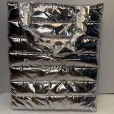 MAC Silver Cosmetic Bag Logo Gift Bag Makeup Accessory